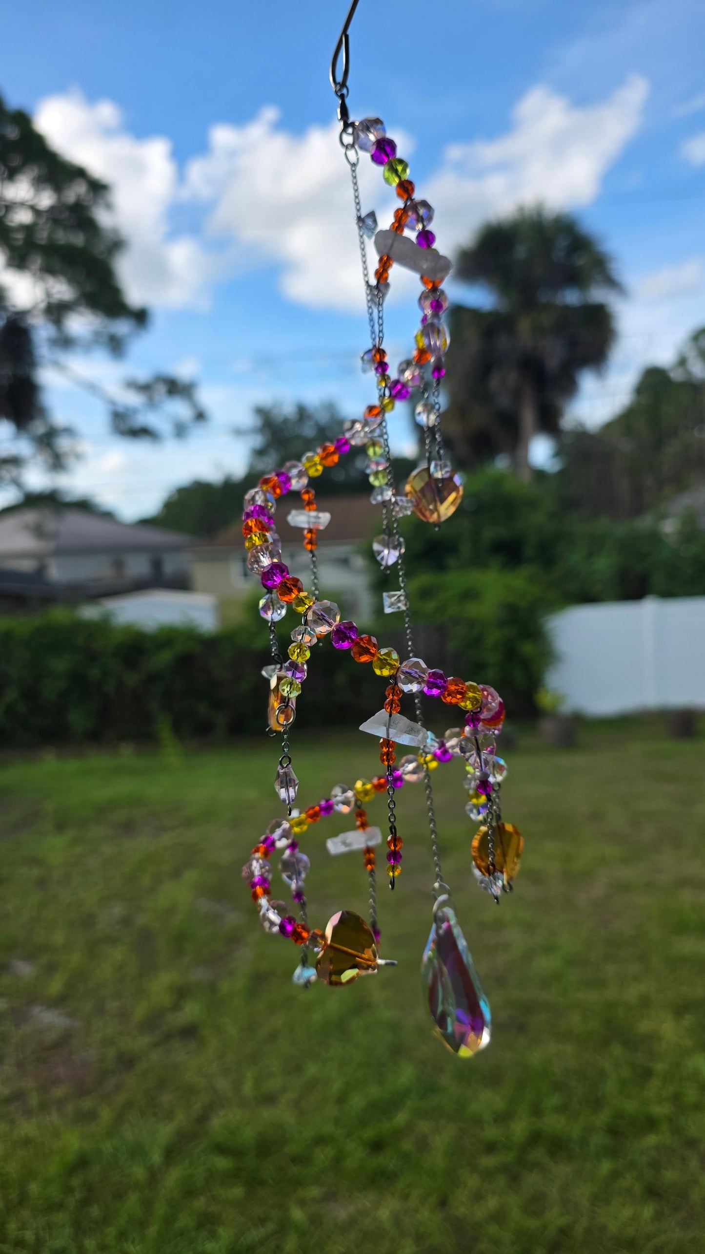 Rainbow Crystal Spiral Suncatcher