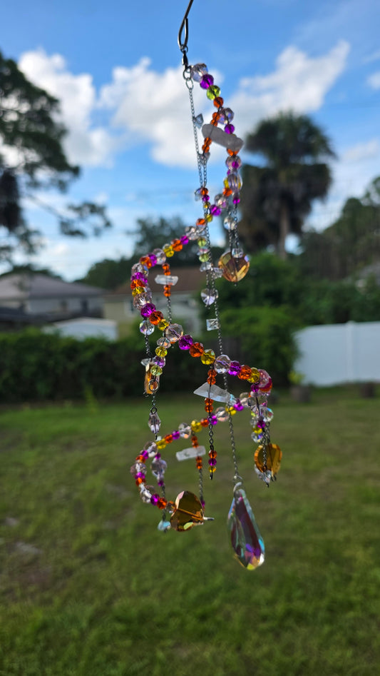 Rainbow Crystal Spiral Suncatcher