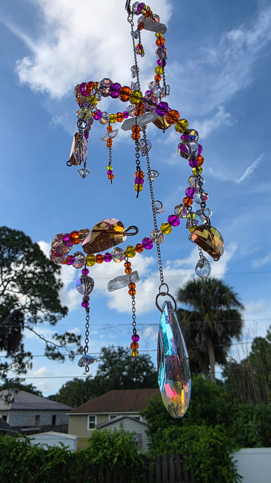 Rainbow Crystal Spiral Suncatcher